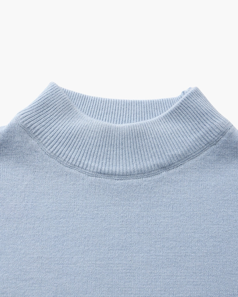 Essential Ribbed Mock Neck Sweater